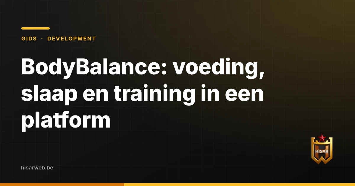 BodyBalance: voeding, slaap en training in een platform