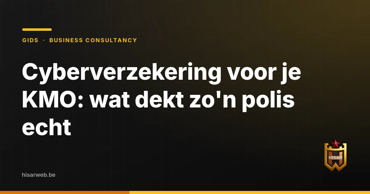 Cyberverzekering voor je KMO: wat dekt zo'n polis echt