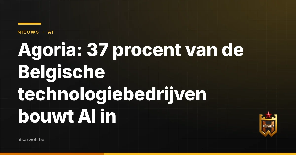 Agoria: 37 procent van de Belgische technologiebedrijven bouwt AI in