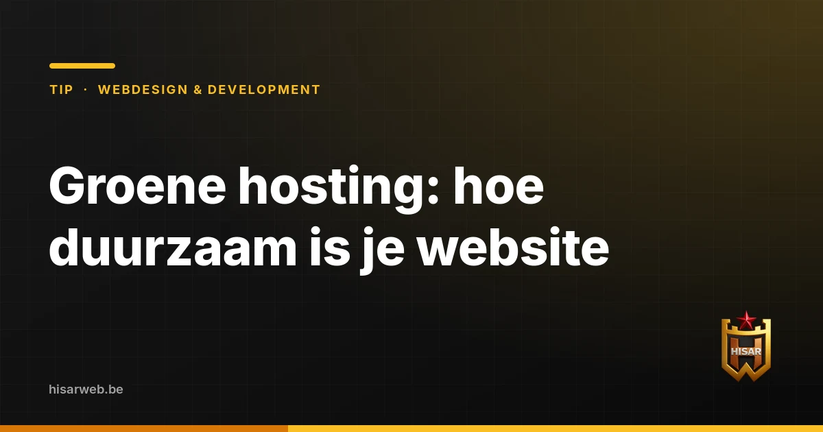 Groene hosting: hoe duurzaam is je website