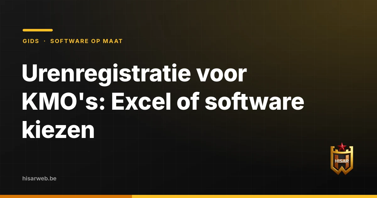 Urenregistratie voor KMO's: Excel of software kiezen