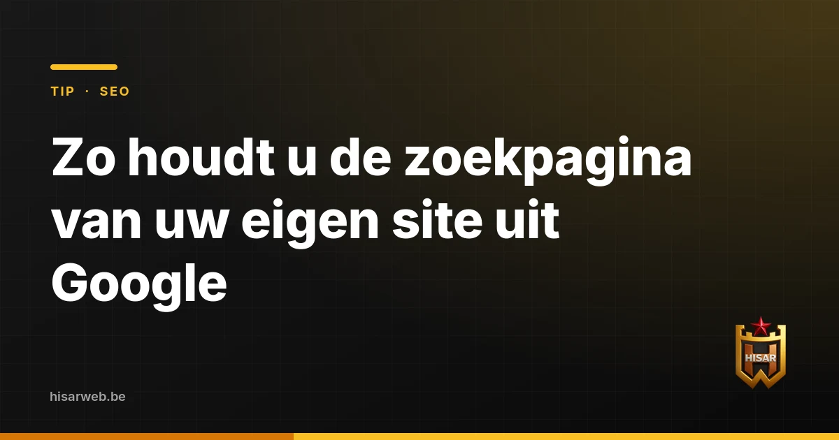 Zo houdt u de zoekpagina van uw eigen site uit Google